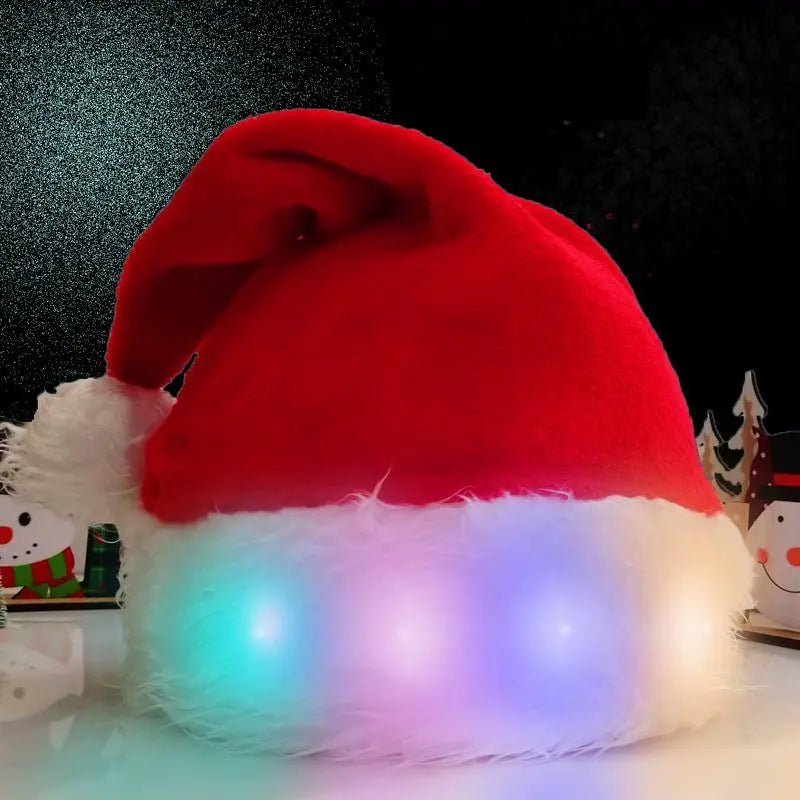 LED Light - Up Santa Hat - Plush Christmas Hat for Kids & Adults - Xandu Limited