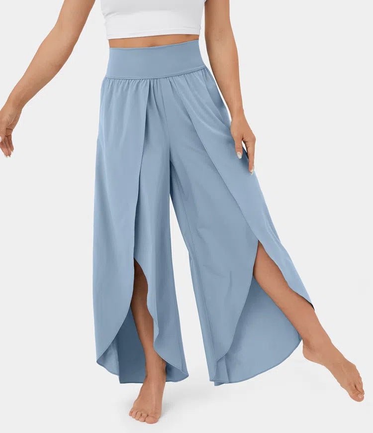 Loose Split Yoga Pants – High Waist Wide - Leg Trousers for Summer - Xandu Limited