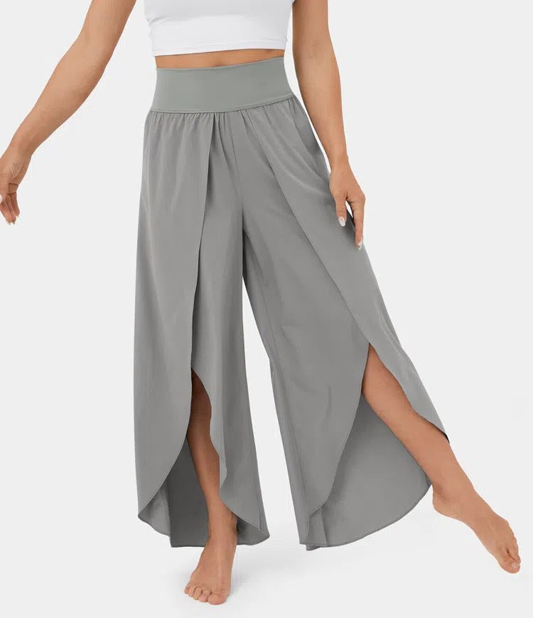 Loose Split Yoga Pants – High Waist Wide - Leg Trousers for Summer - Xandu Limited