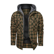 Men Long - sleeved Plaid Hoodie Jacket - Xandu Limited