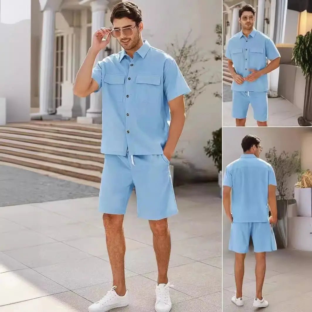 Men's 2 - piece Shirt and Shorts w/ Drawstring set - Xandu Limited