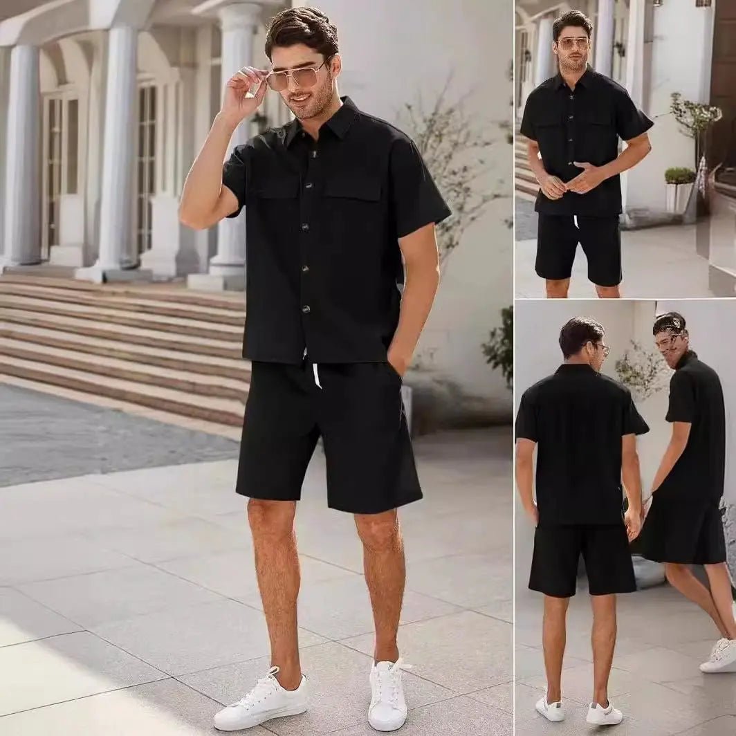 Men's 2 - piece Shirt and Shorts w/ Drawstring set - Xandu Limited