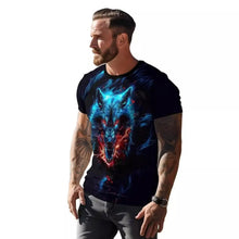 Men's 3D Wolf Loose Short - sleeved T-shirt - Xandu Limited