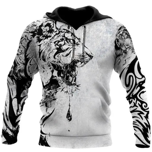 Men's Animal Print Hoodies - Xandu Limited