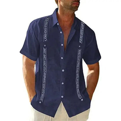 Men's Casual short sleeve Guayabera Shirt - Xandu Limited