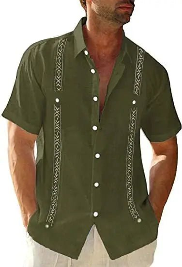 Men's Casual short sleeve Guayabera Shirt - Xandu Limited