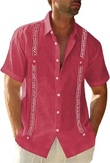 Men's Casual short sleeve Guayabera Shirt - Xandu Limited