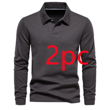 Men's Long - Sleeved Polo Shirt – Stylish, Casual Solid Color Top - Xandu Limited