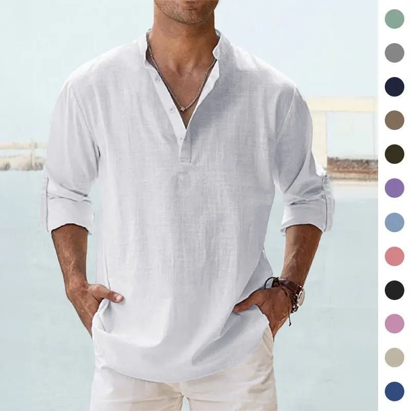 Men's loose long sleeve Cotton shirt - Xandu Limited