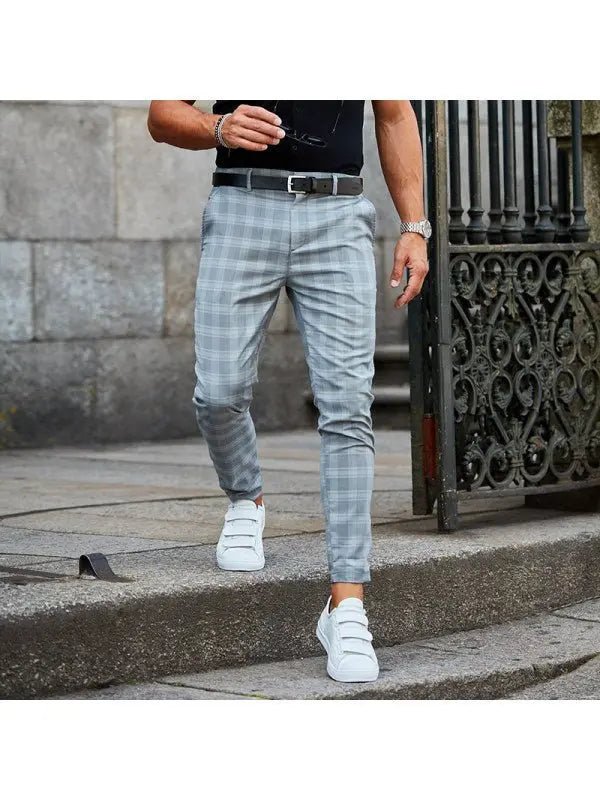 Men's Plaid Print Pants - Xandu Limited