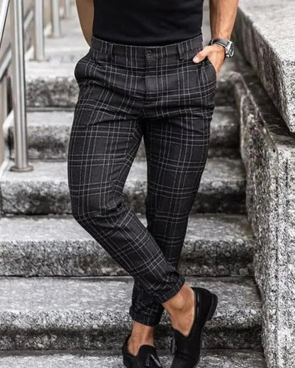 Men's Plaid Print Pants - Xandu Limited