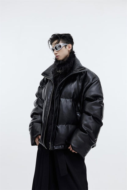 Men’s Plush Padded Jacket – Fake Two - Layer Winter Outerwear - Xandu Limited