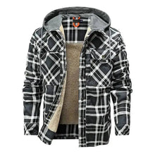 Men's Warm Fleece Lining Lumberjack Plaid Hooded jacket - Xandu Limited