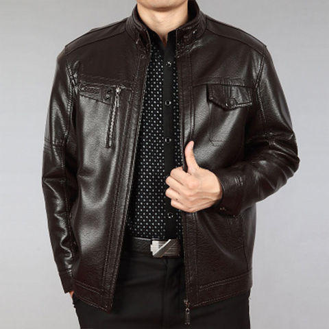 PU Leather Jacket – Stylish Outerwear for Middle - Aged Men - Xandu Limited