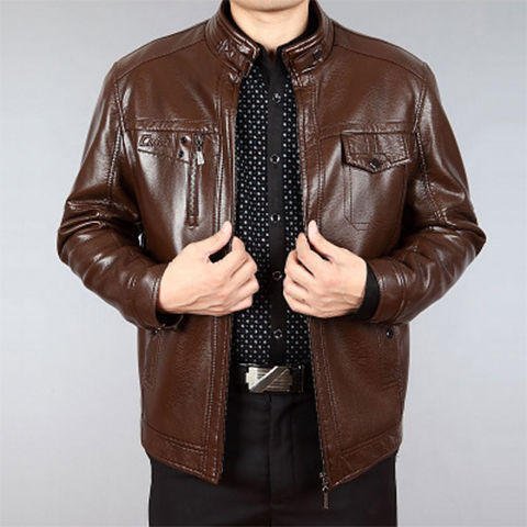 PU Leather Jacket – Stylish Outerwear for Middle - Aged Men - Xandu Limited