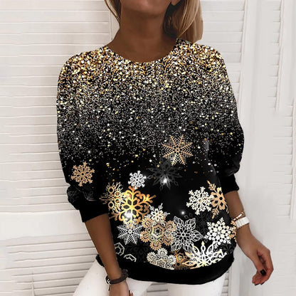 Snowflake Christmas 3D Digital Printing Sweater - Xandu Limited