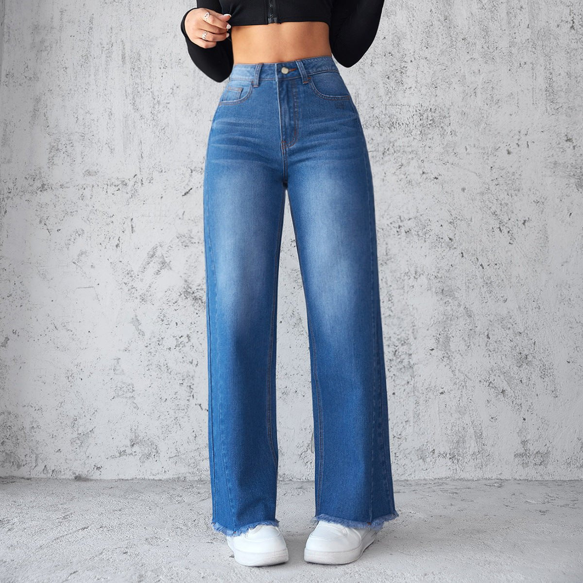 Straight Wide - Leg Jeans – High - Waist Casual Women's Denim Style - Xandu Limited