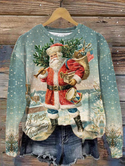 Unisex Christmas Tree Pullover – Loose Fit Round Neck Holiday Sweater - Xandu Limited