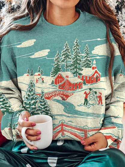 Unisex Christmas Tree Pullover – Loose Fit Round Neck Holiday Sweater - Xandu Limited