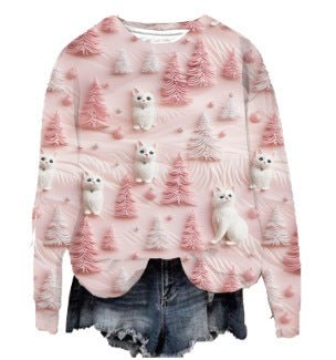 Unisex Christmas Tree Pullover – Loose Fit Round Neck Holiday Sweater - Xandu Limited