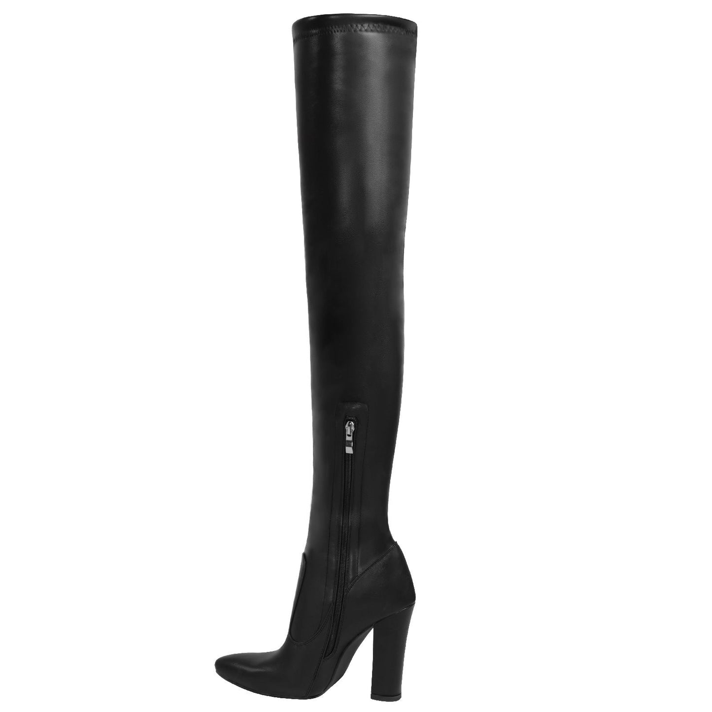 Winter NewSolid Color Pointed Thick High Heel Over - the - knee Boots - Xandu Limited