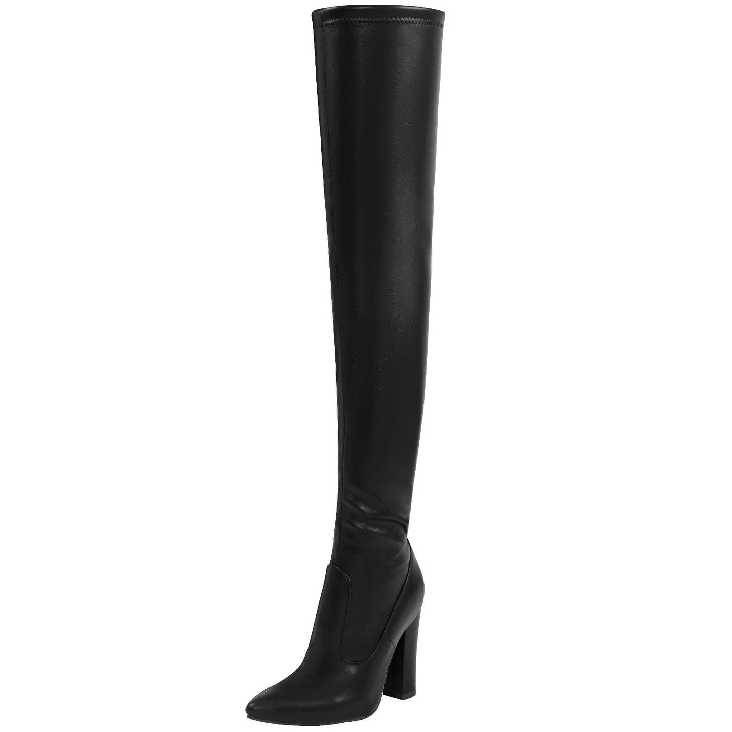 Winter NewSolid Color Pointed Thick High Heel Over - the - knee Boots - Xandu Limited