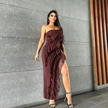 Women's Skinny Tube Top Backless Tassel Dress - Xandu Limited