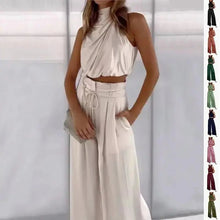 Women's Sleeveless Midriff - Baring Top & Wide Leg Pants 2 - Piece Set - Xandu Limited