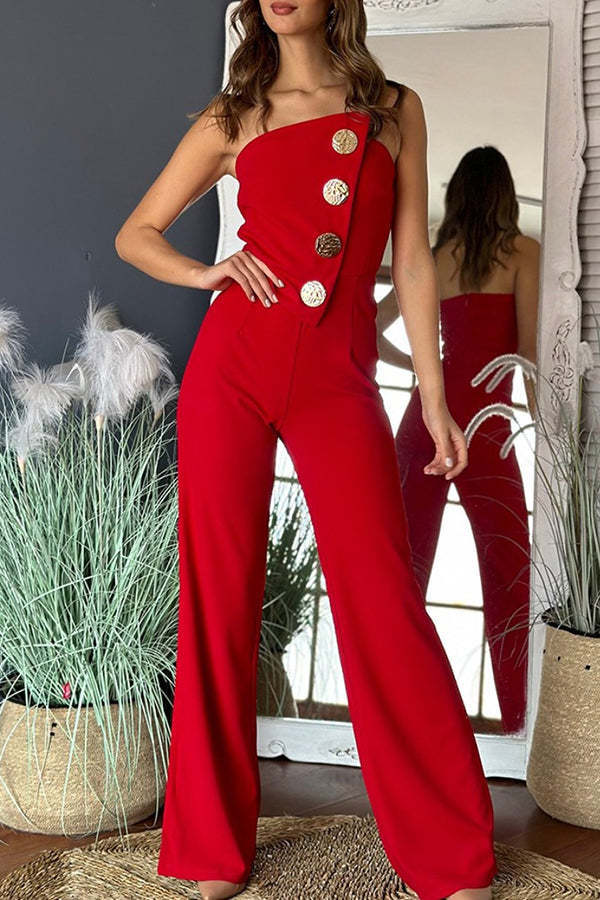 Women's Tube Top Irregular Design Loose Jumpsuit - Xandu Limited